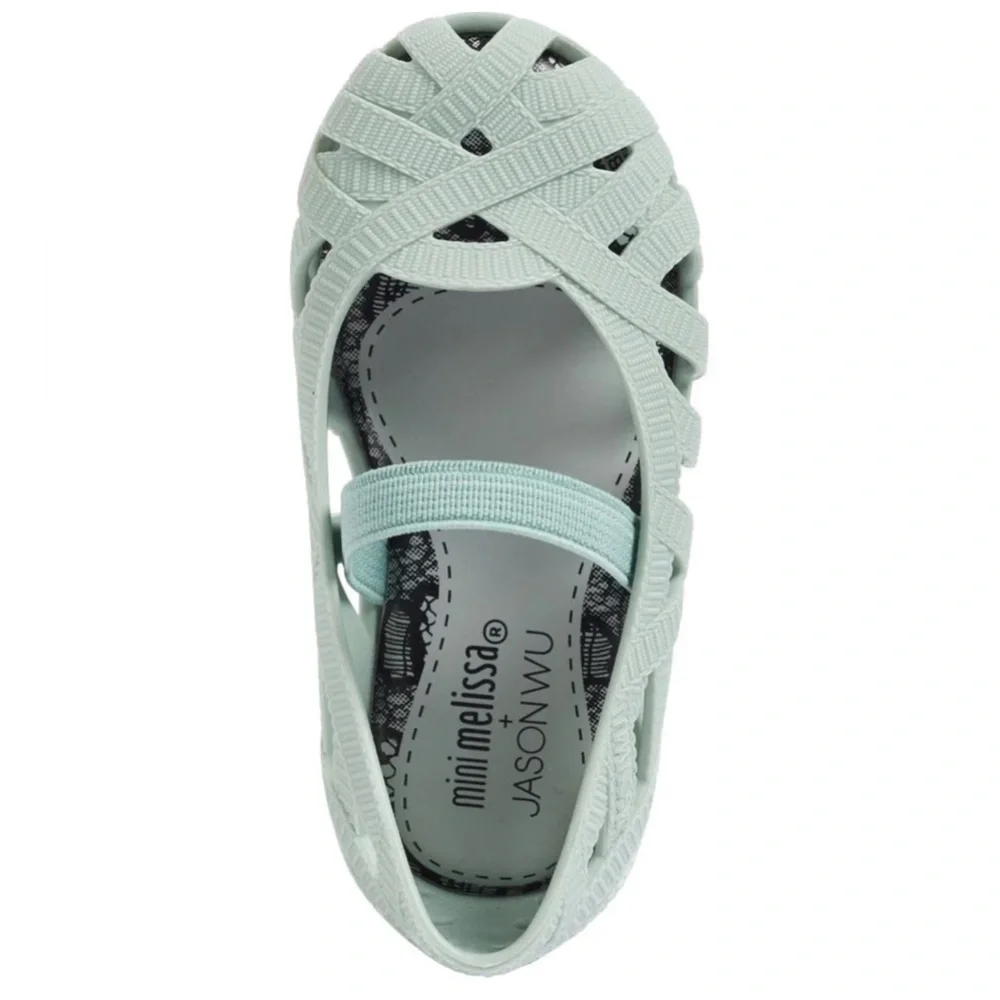Mini Melissa Jason Wu Jelly Flats Girls Size 6 Mint Green Mary Jane Style